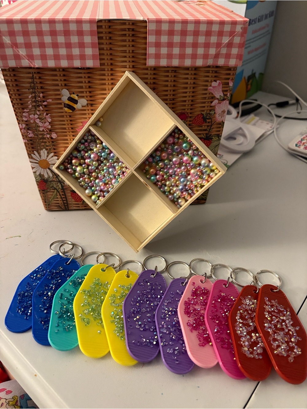 Various Glitter Keychain Fob (Sold Individually)